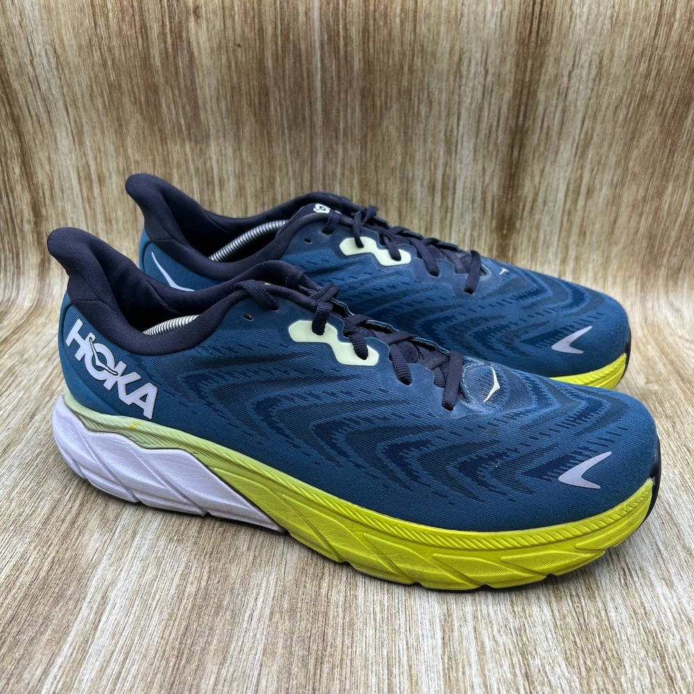 Hoka One One Arahi 6 Mens Size 12 EE Wide Blue Graphite Blue Coral 1123196 BGBCR